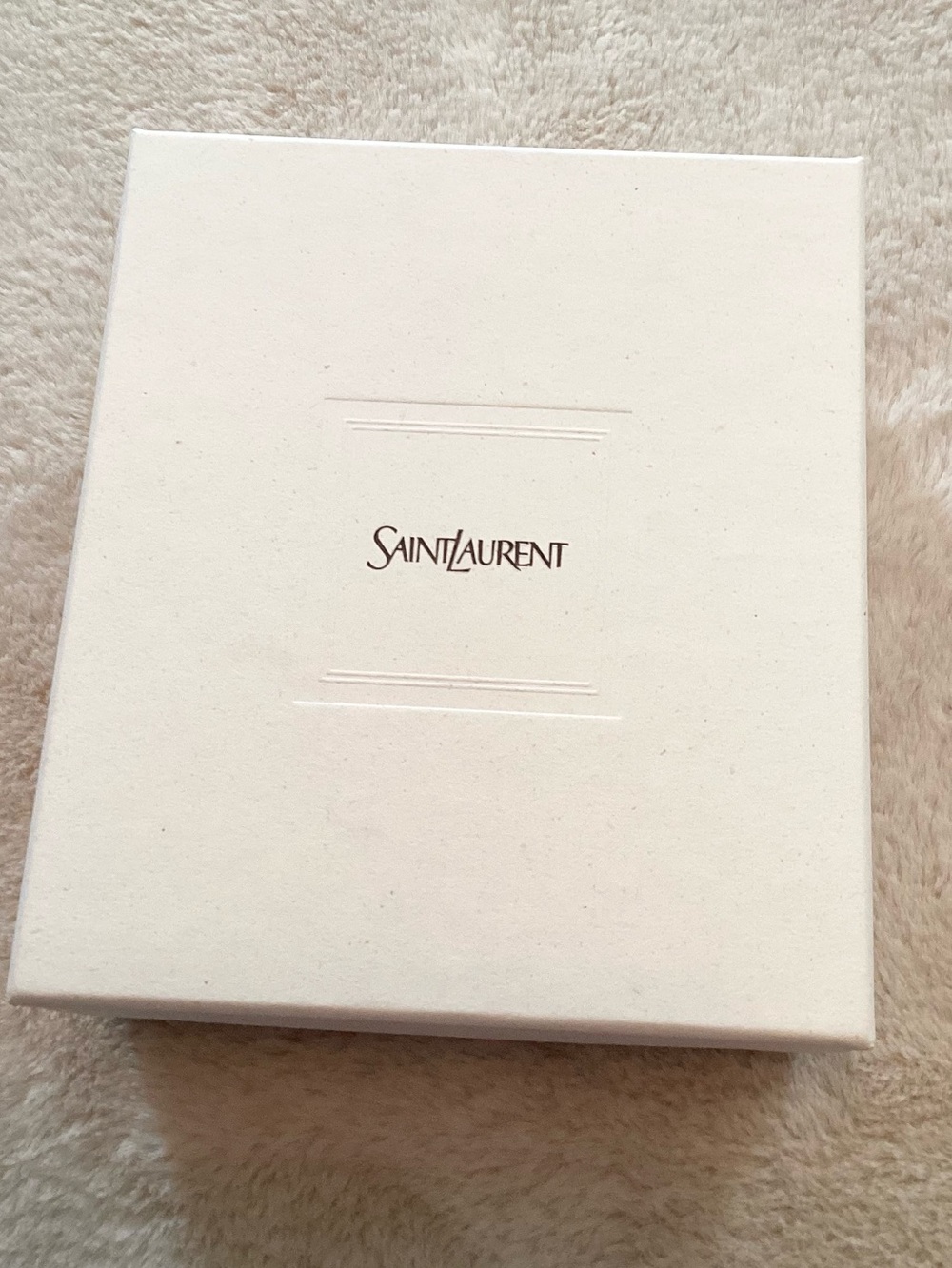Saint Laurent Cream Luxury Small Gift Box 5.5 x 6.25 x 2.25 inches